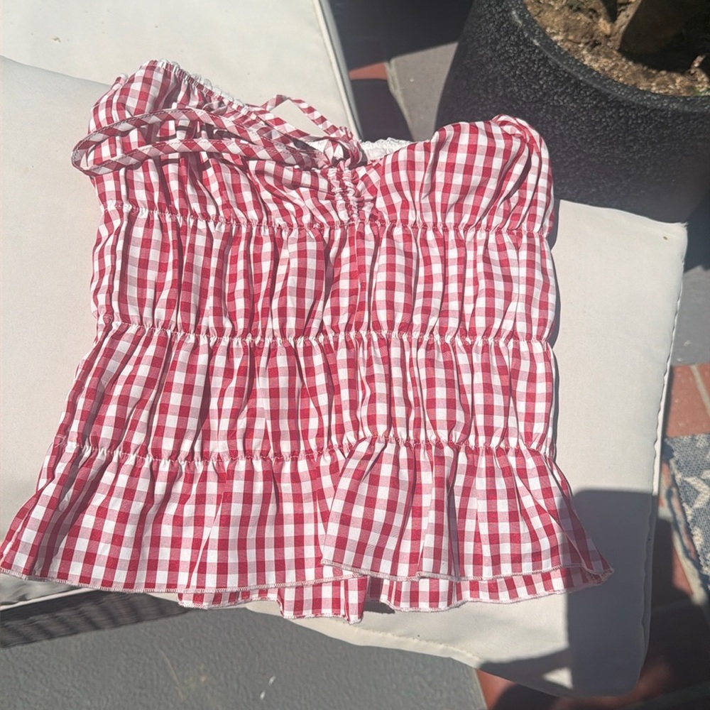 Gingham halter top